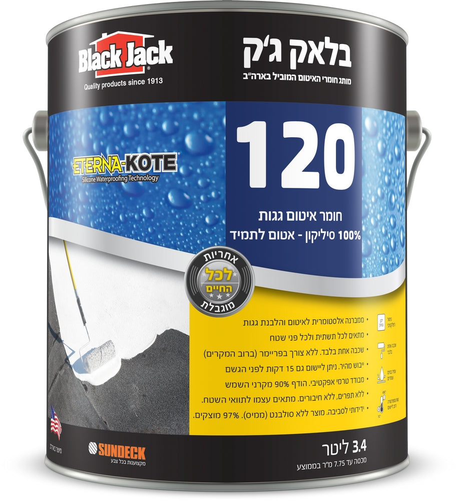 בלאק ג'ק -120 חומר איטום גגות 100% סיליקון